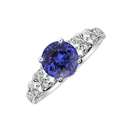 Diamond ring with Tanzanite Selina