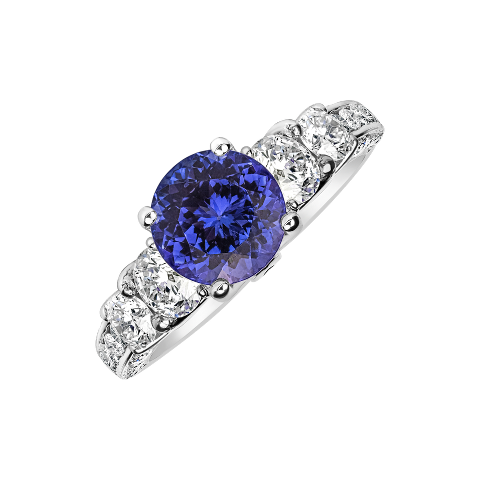 Diamond ring with Tanzanite Selina