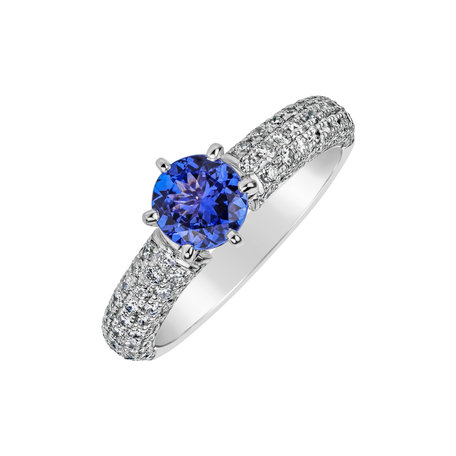 Diamond ring with Tanzanite Lucia