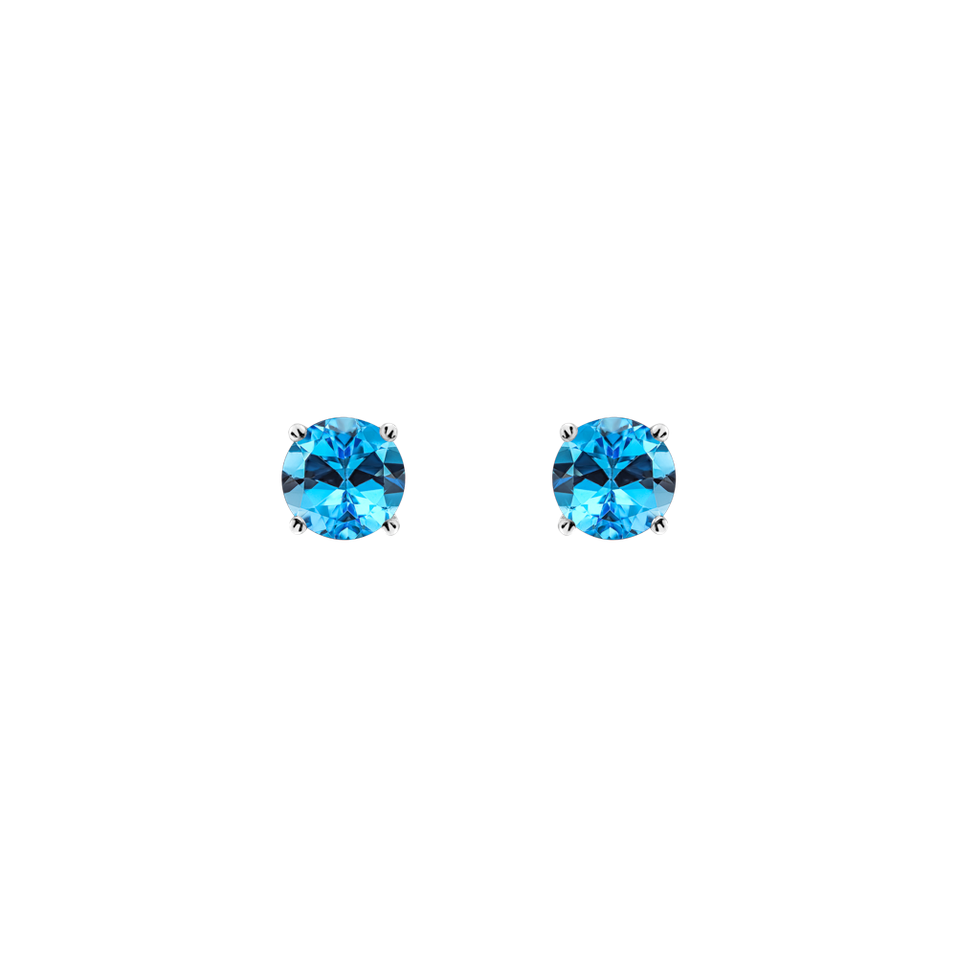 Earrings with Topaz Orbs