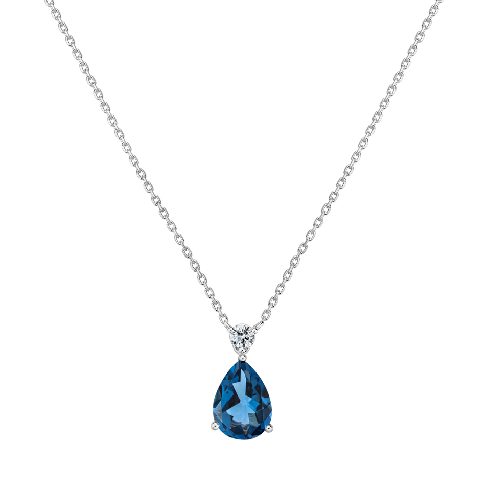 Diamond necklace with Topaz Galatea