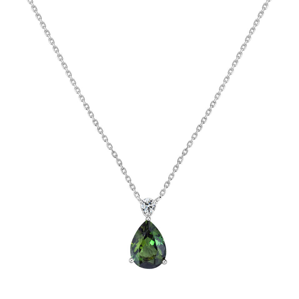 Diamond necklace with Tourmaline Galatea