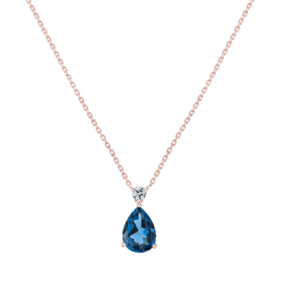 Diamond necklace with Topaz Galatea