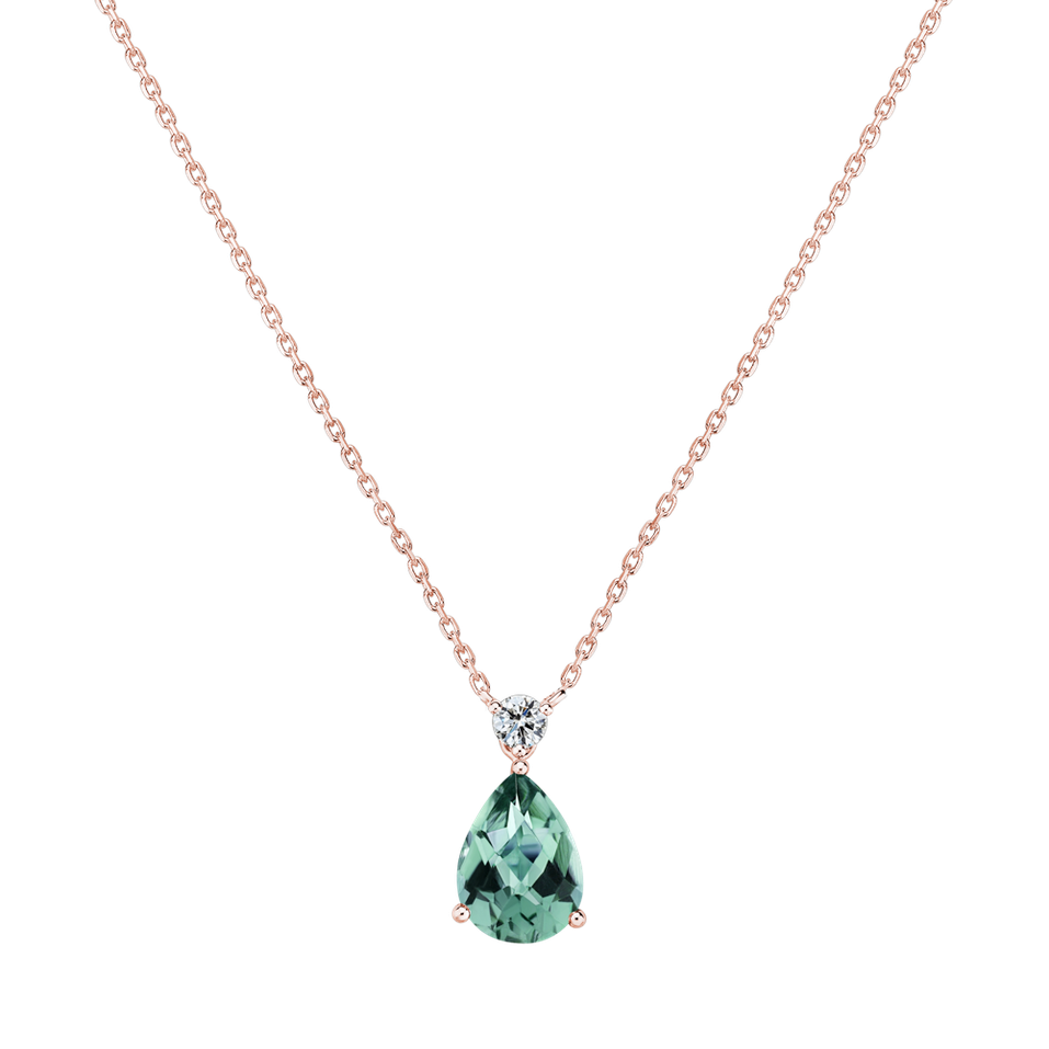 Diamond necklace with Tourmaline Galatea