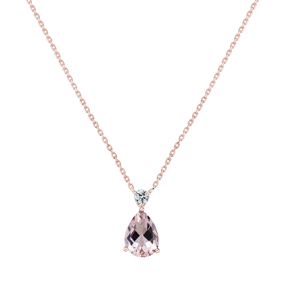 Diamond necklace with Morganite Galatea