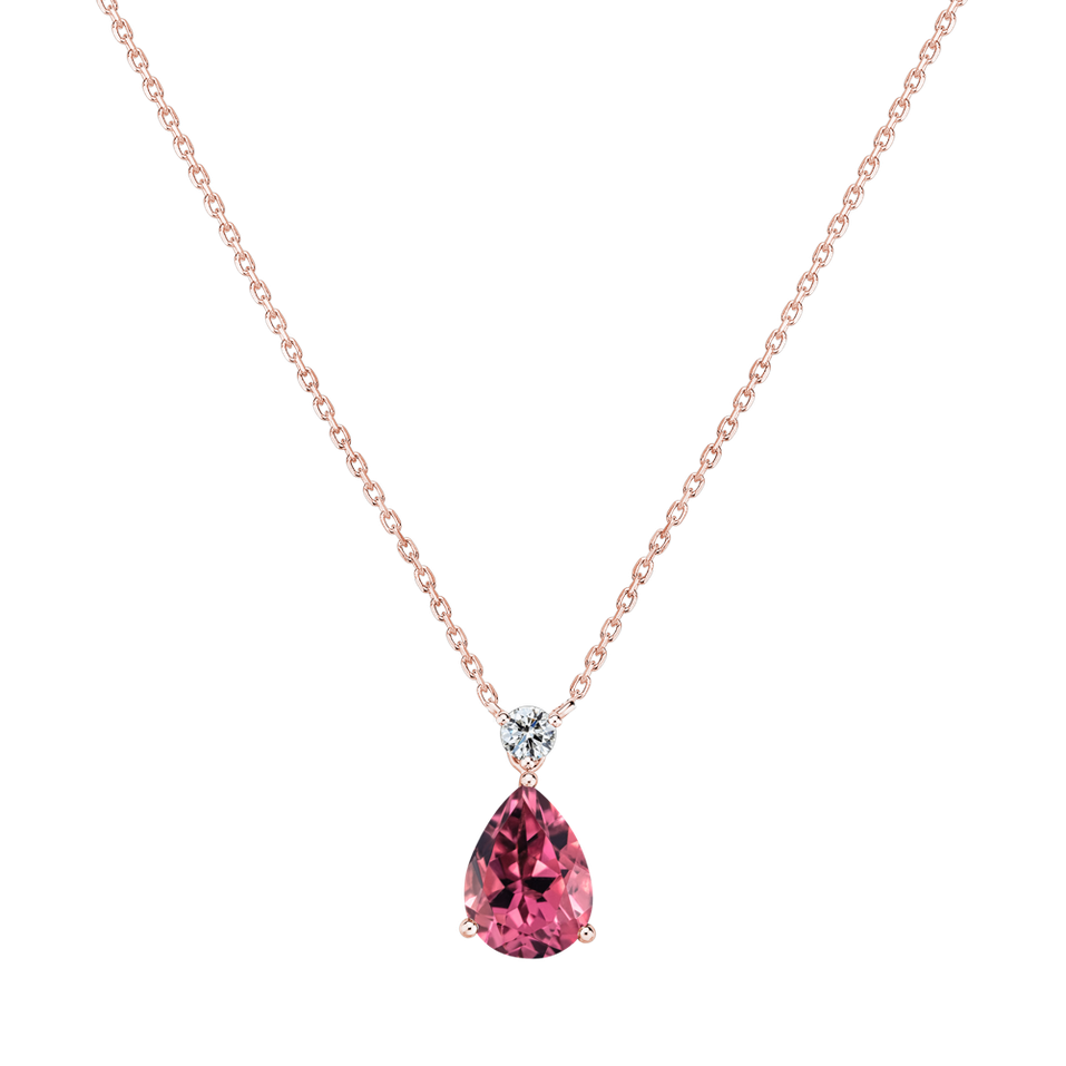 Diamond necklace with Tourmaline Galatea