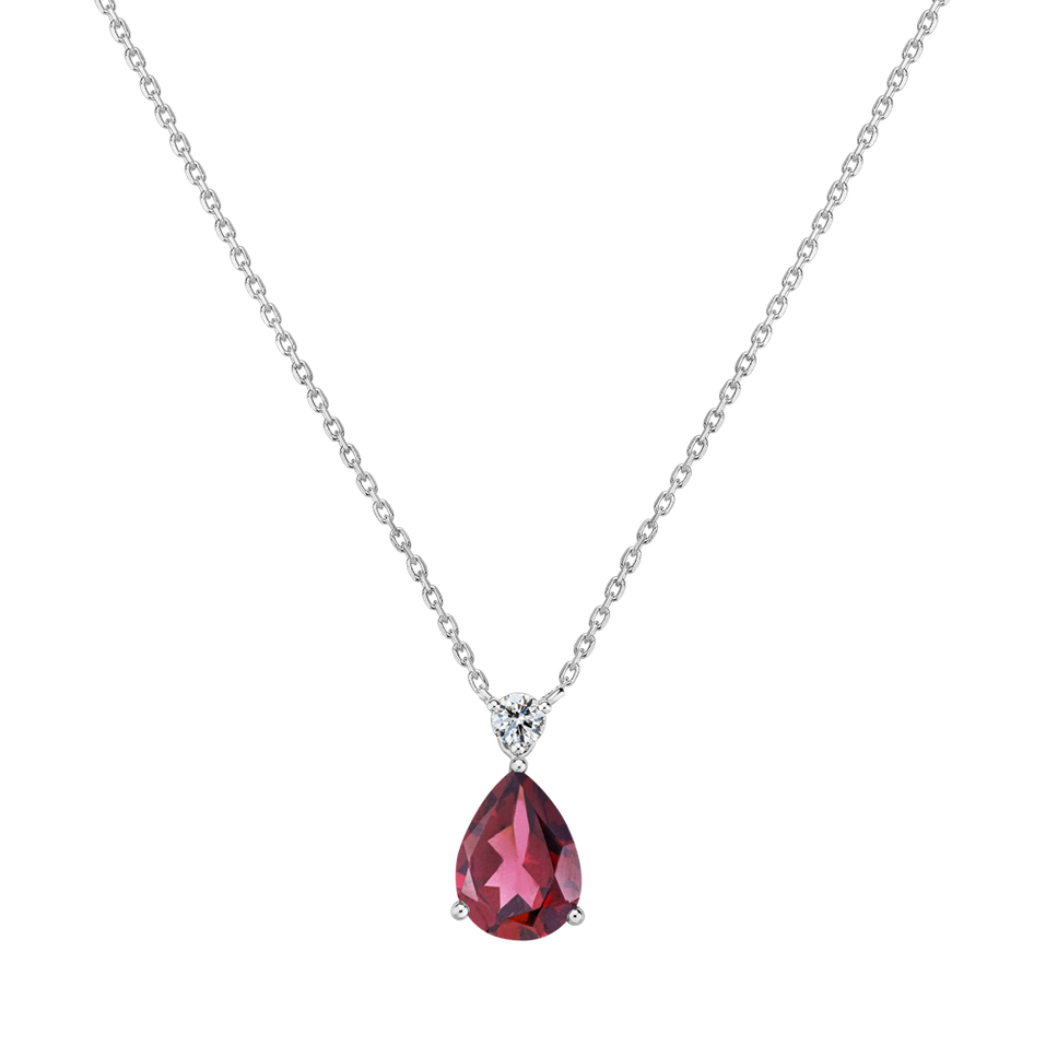 Diamond necklace with Rhodolite Ismene