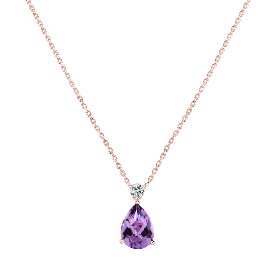 Diamond necklace with Amethyst Ismene