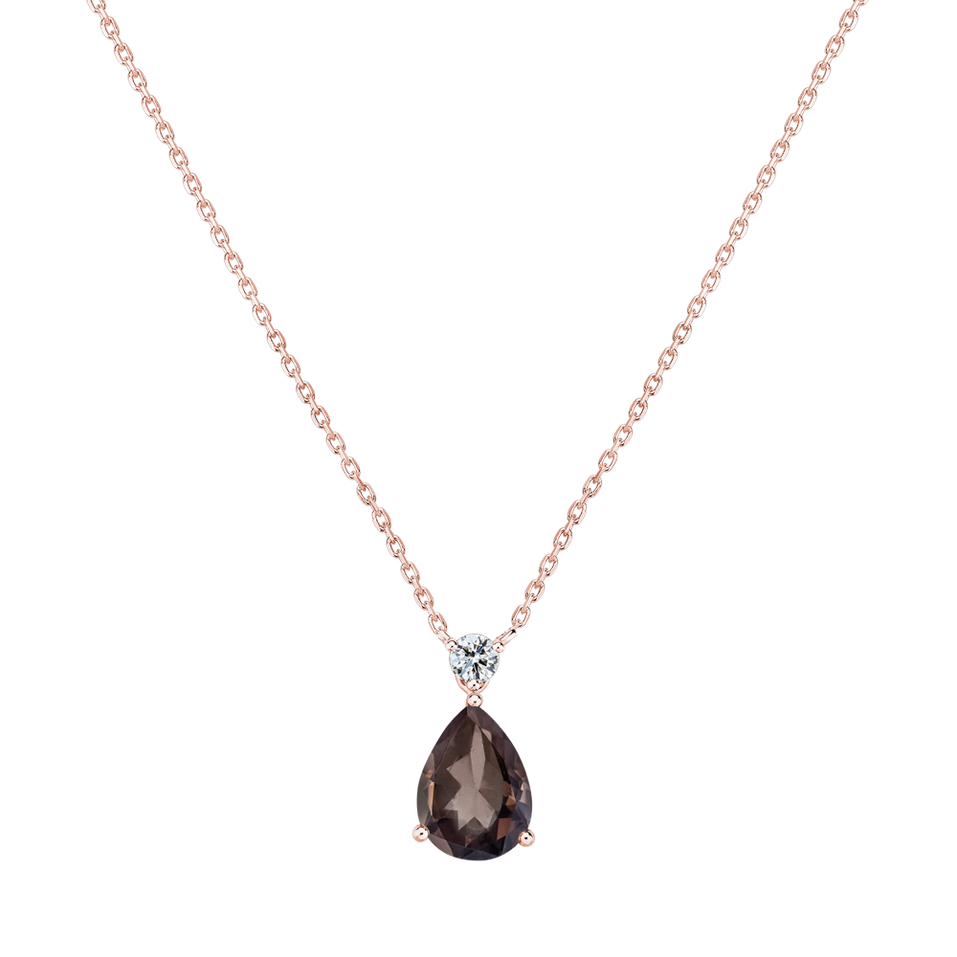 Diamond necklace with Quartz Ismene