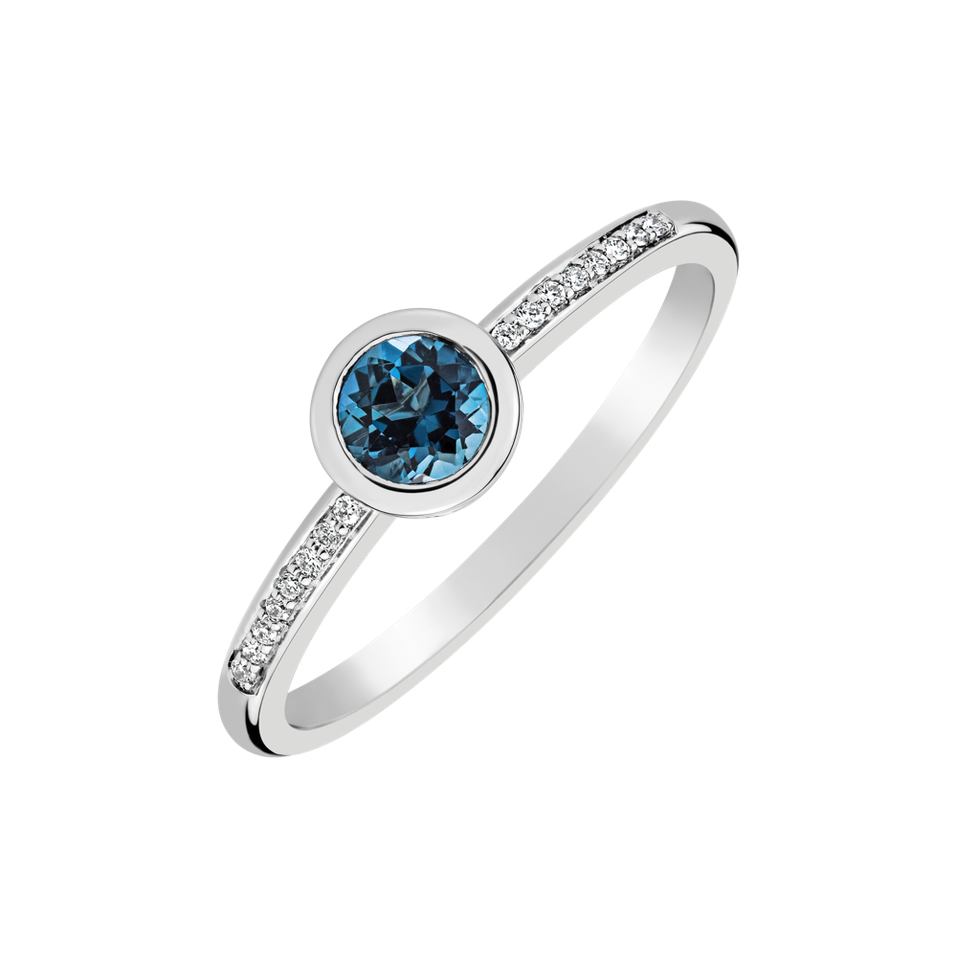 Diamond ring with Topaz Regal Elegance