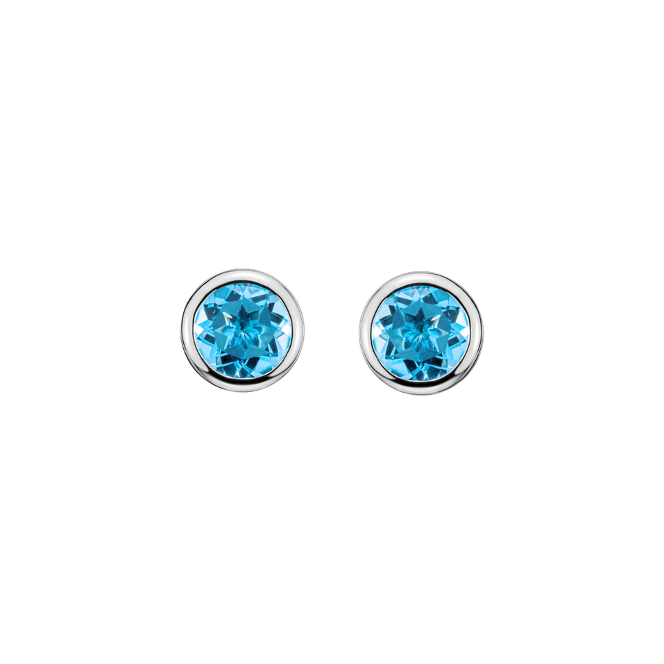 Earrings with Topaz Shiny Dots