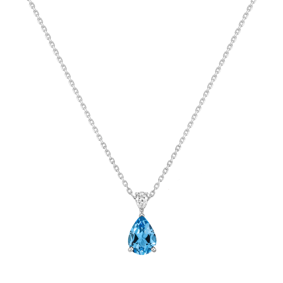 Diamond necklace with Topaz Whispers of Avalon