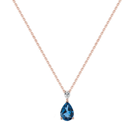 Diamond necklace with Topaz Whispers of Avalon