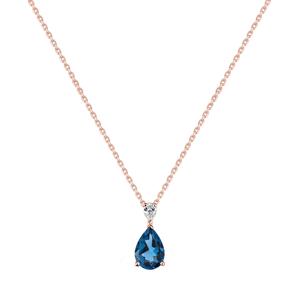 Diamond necklace with Topaz Whispers of Avalon