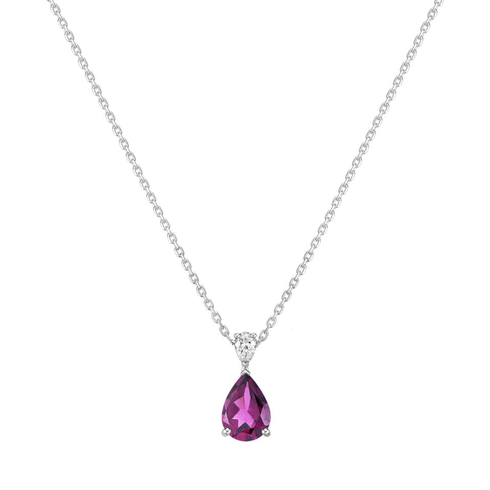 Diamond necklace with Rhodolite Whispers of Avalon