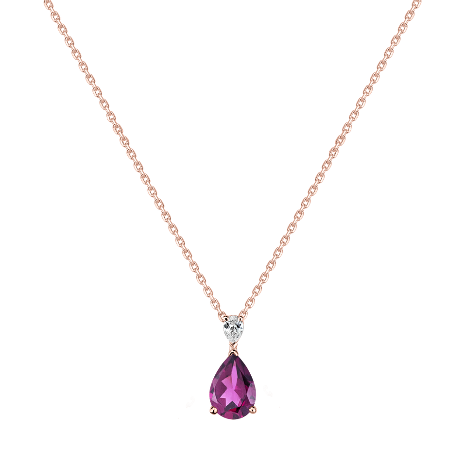 Diamond necklace with Rhodolite Whispers of Avalon