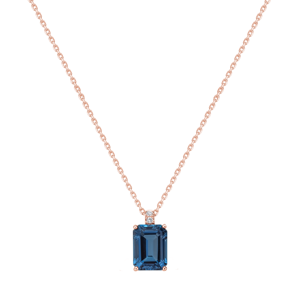 Diamond necklace with Topaz Carlotta