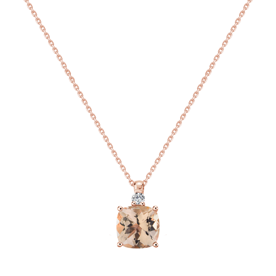 Diamond necklace with Morganite The Duchess