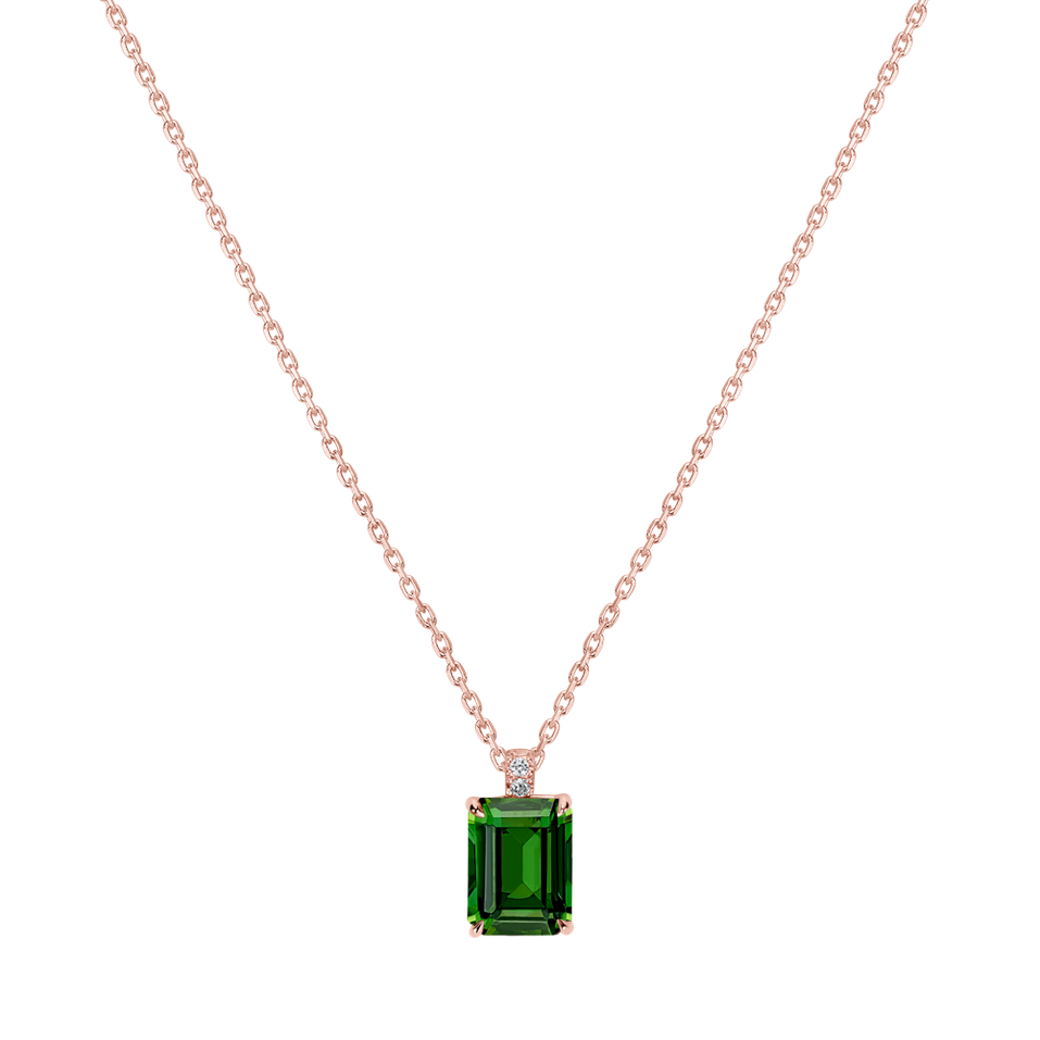 Diamond necklace with Tourmaline Carlotta