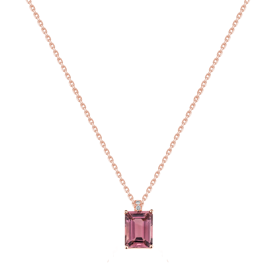 Diamond necklace with Tourmaline Carlotta