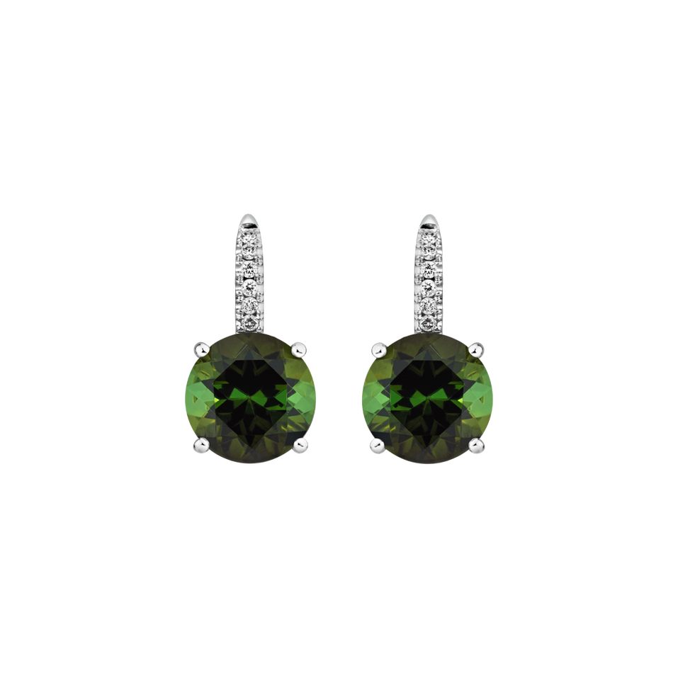 Diamond earrings with Tourmaline Bethy