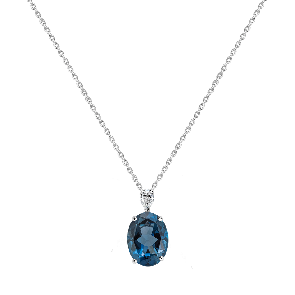 Diamond necklace with Topaz Élise