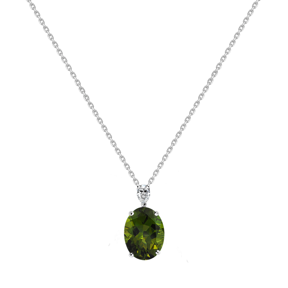 Diamond necklace with Tourmaline Élise