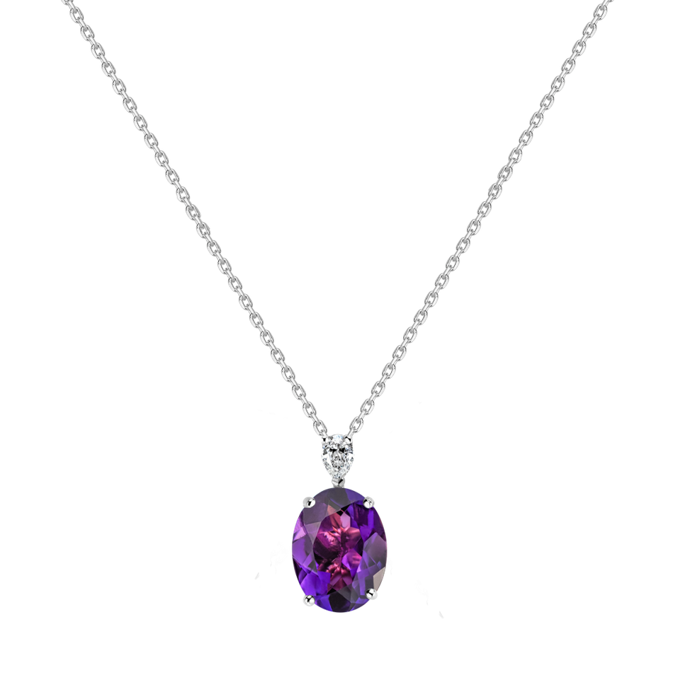 Diamond necklace with Amethyst Élise