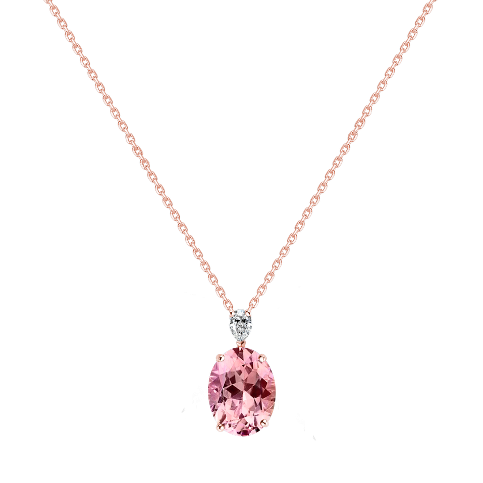 Diamond necklace with Tourmaline Élise