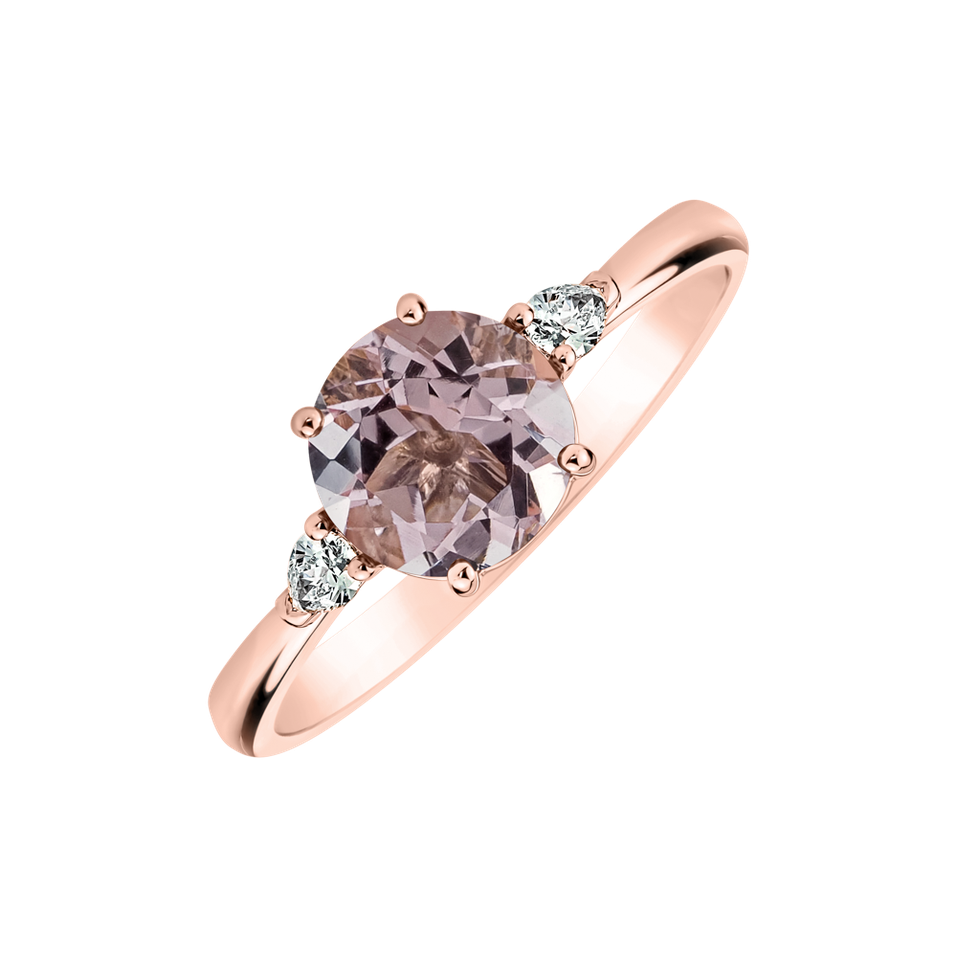 Diamond ring with Morganite Royal Oasis