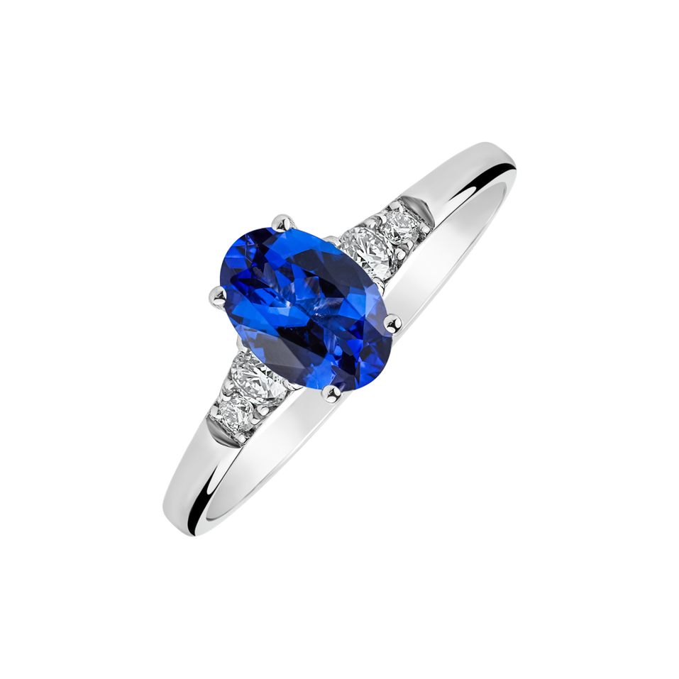 Diamond ring with Tanzanite Elysandria