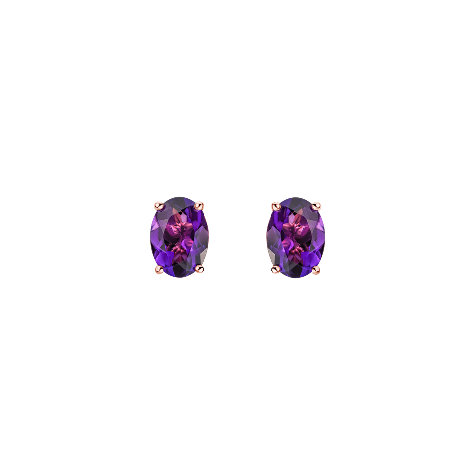 Earrings with Amethyst Mystic Abyss