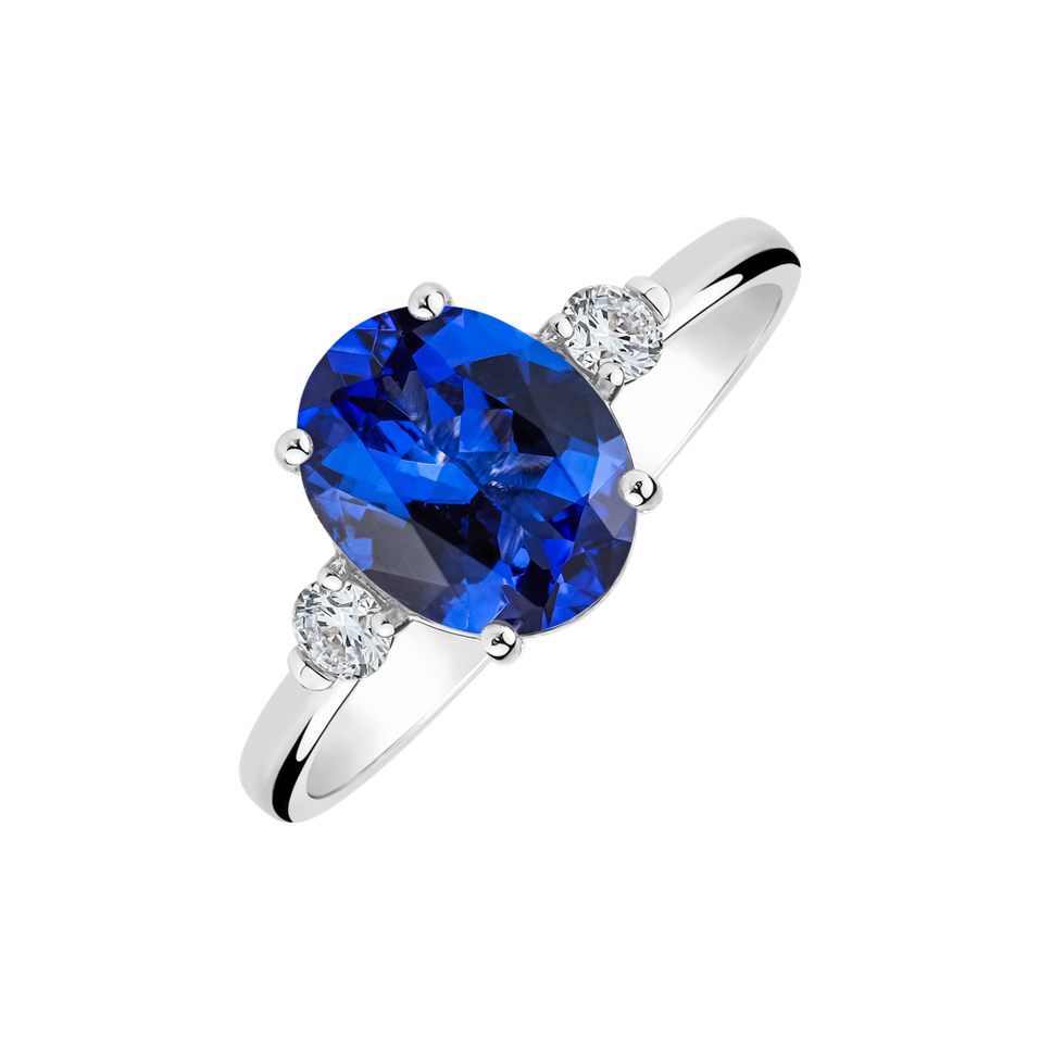 Diamond ring with Tanzanite Marina Bay