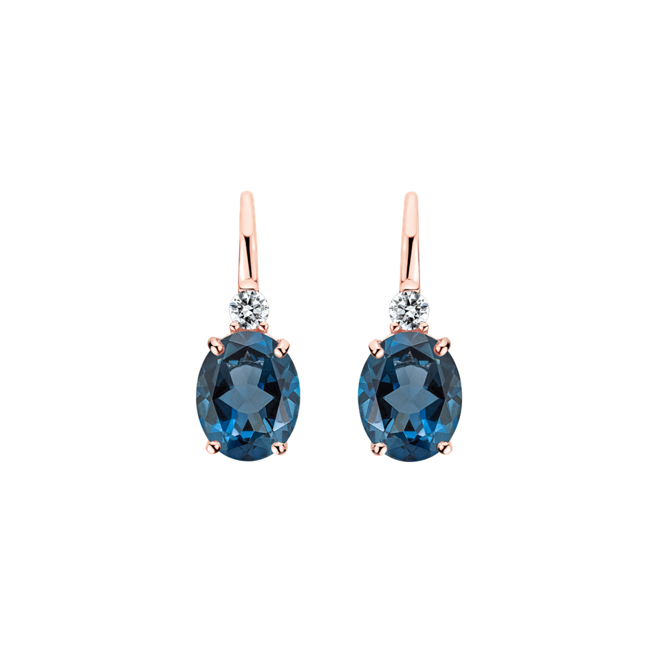 Diamond earrings with Topaz Juliette