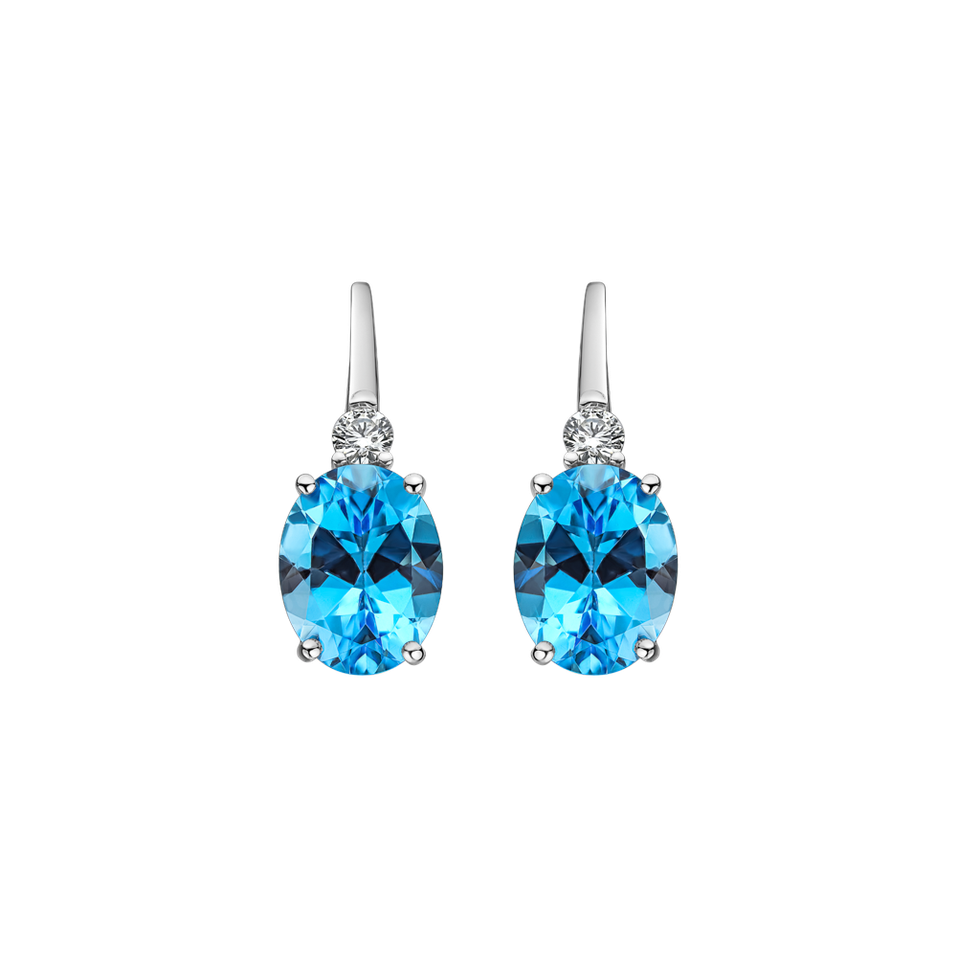 Diamond earrings with Topaz Juliette