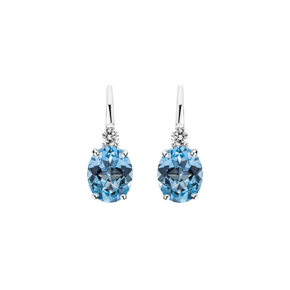 Diamond earrings with Topaz Juliette