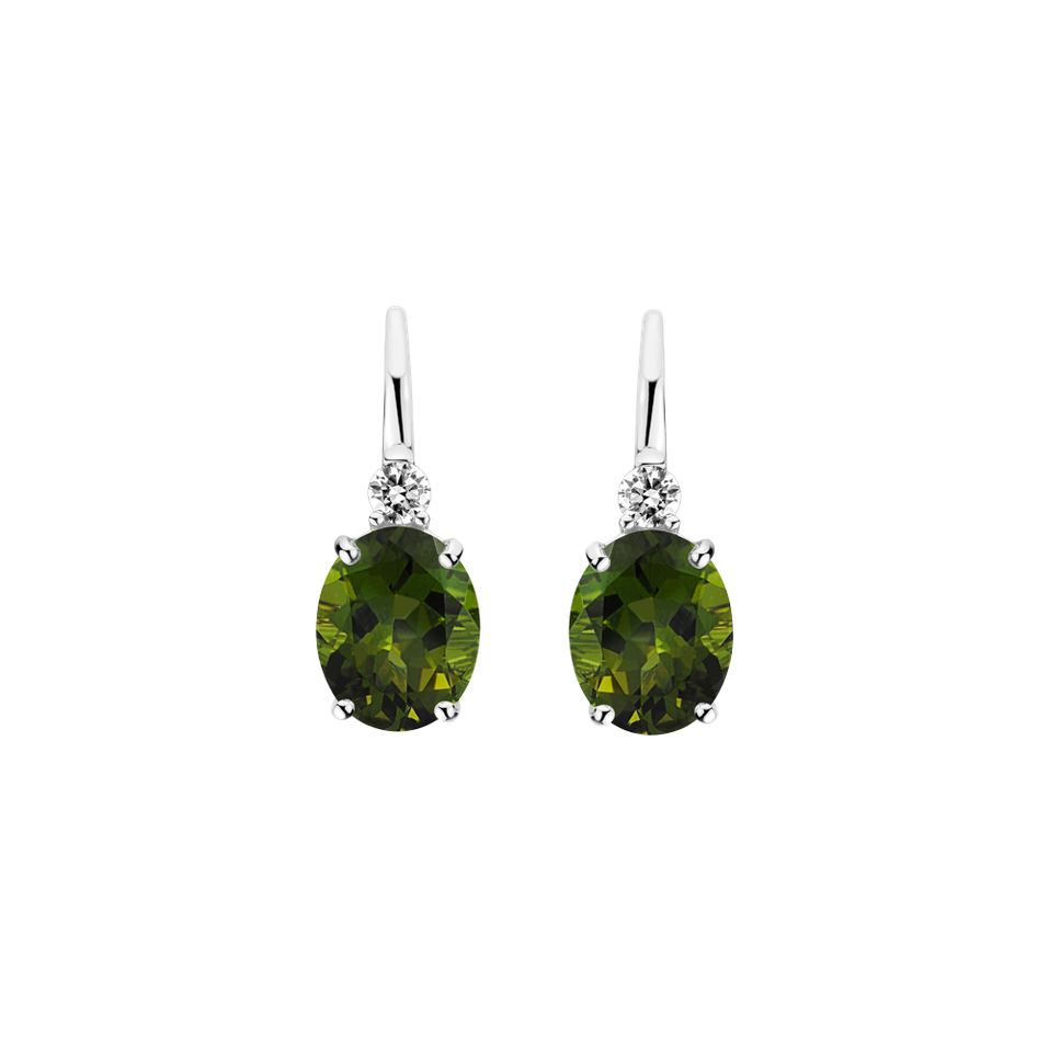 Diamond earrings with Tourmaline Juliette