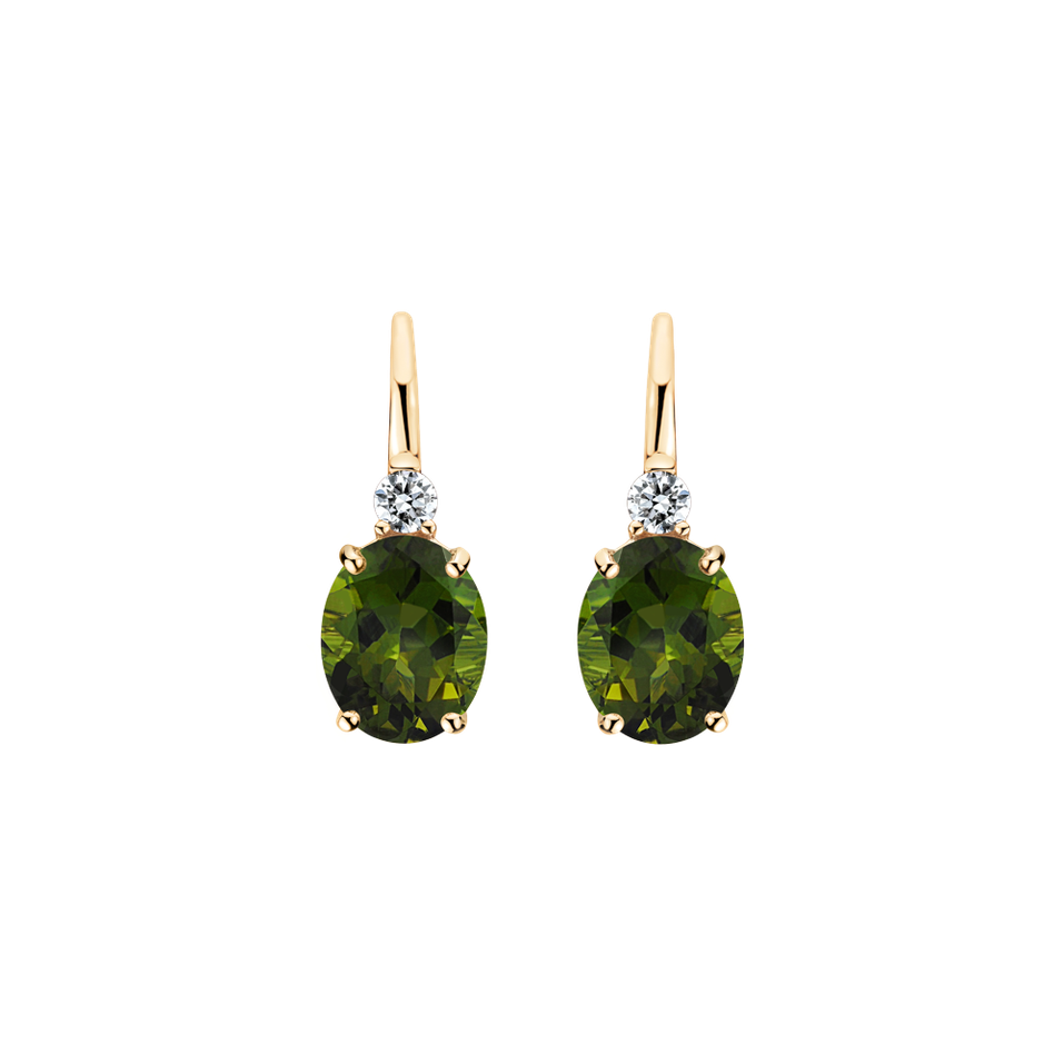 Diamond earrings with Tourmaline Juliette