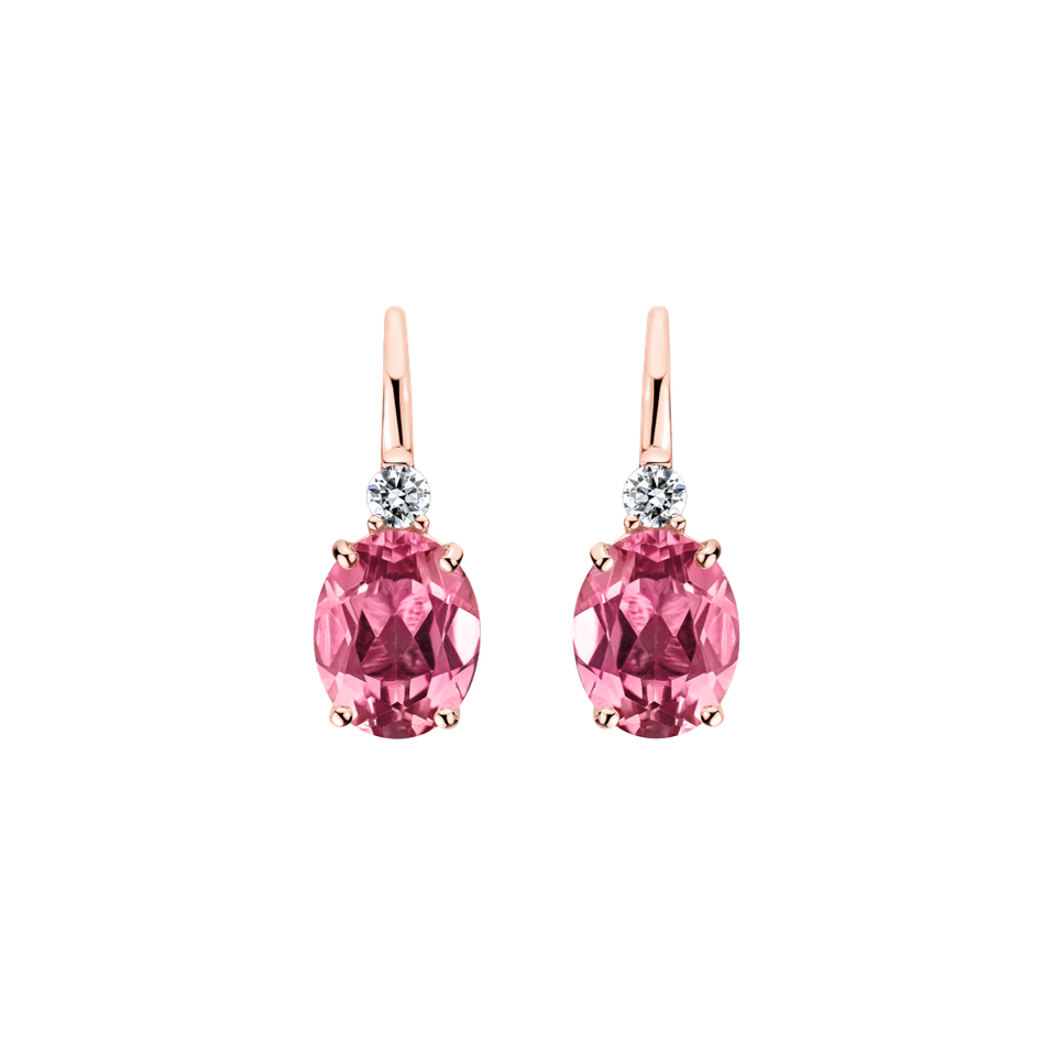 Diamond earrings with Tourmaline Juliette