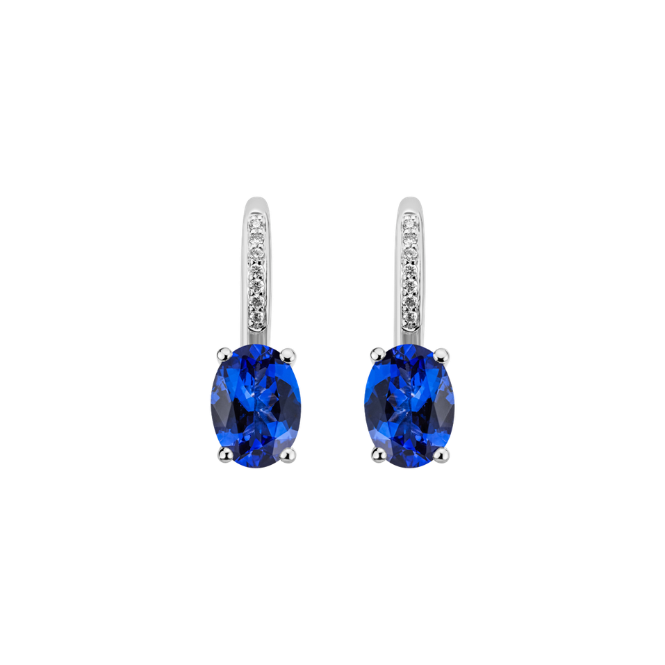 Diamond earrings with Tanzanite Lucrezia