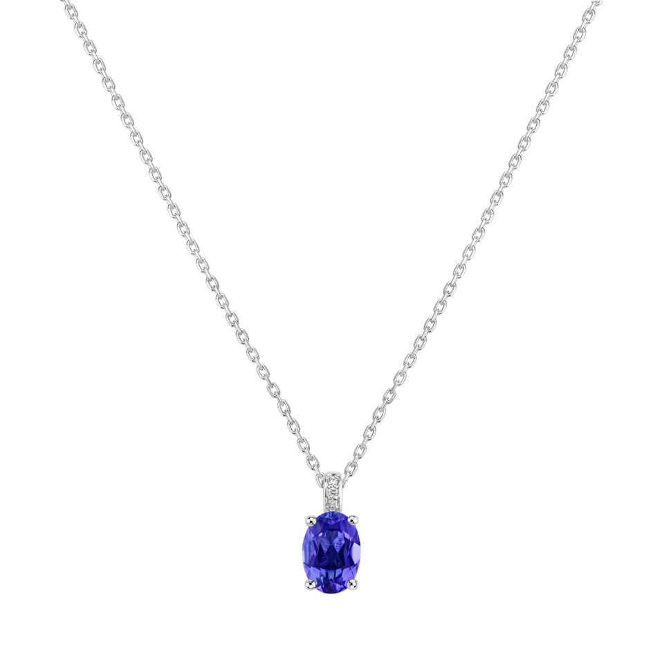 Diamond necklace with Tanzanite Euphemia