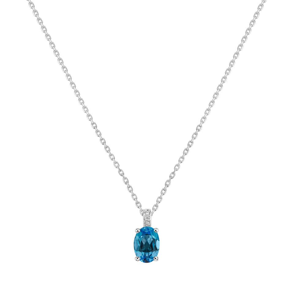 Diamond necklace with Topaz Euphemia