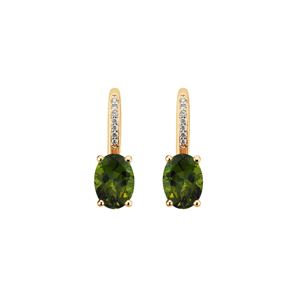 Diamond earrings with Tourmaline Lucrezia