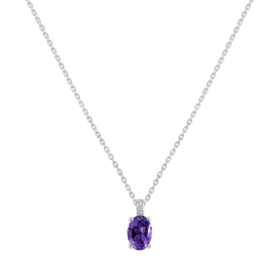 Diamond necklace with Amethyst Euphemia