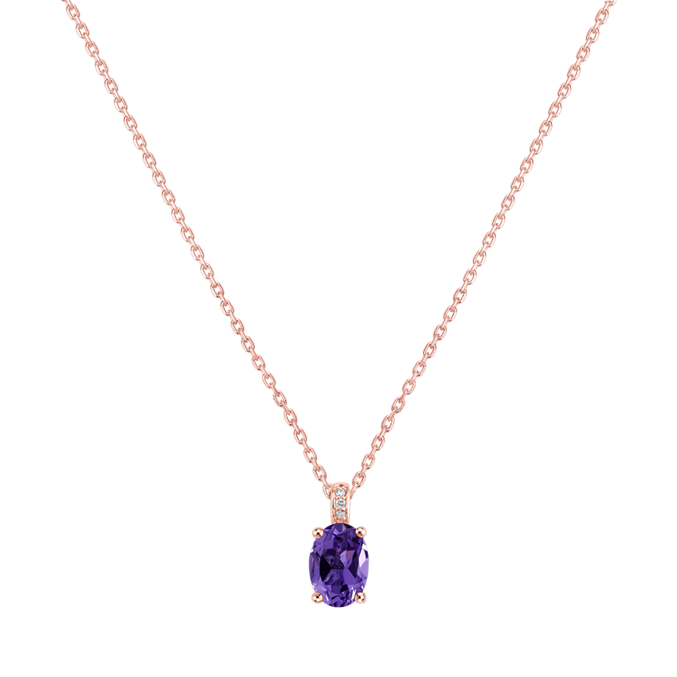 Diamond necklace with Amethyst Euphemia