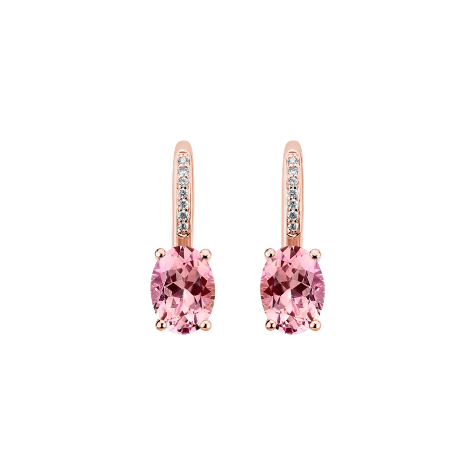 Diamond earrings with Tourmaline Lucrezia