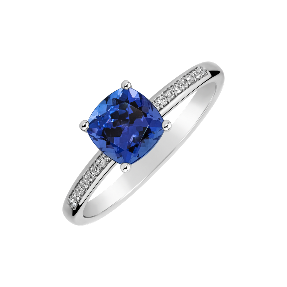 Diamond ring with Tanzanite Melody Harmony