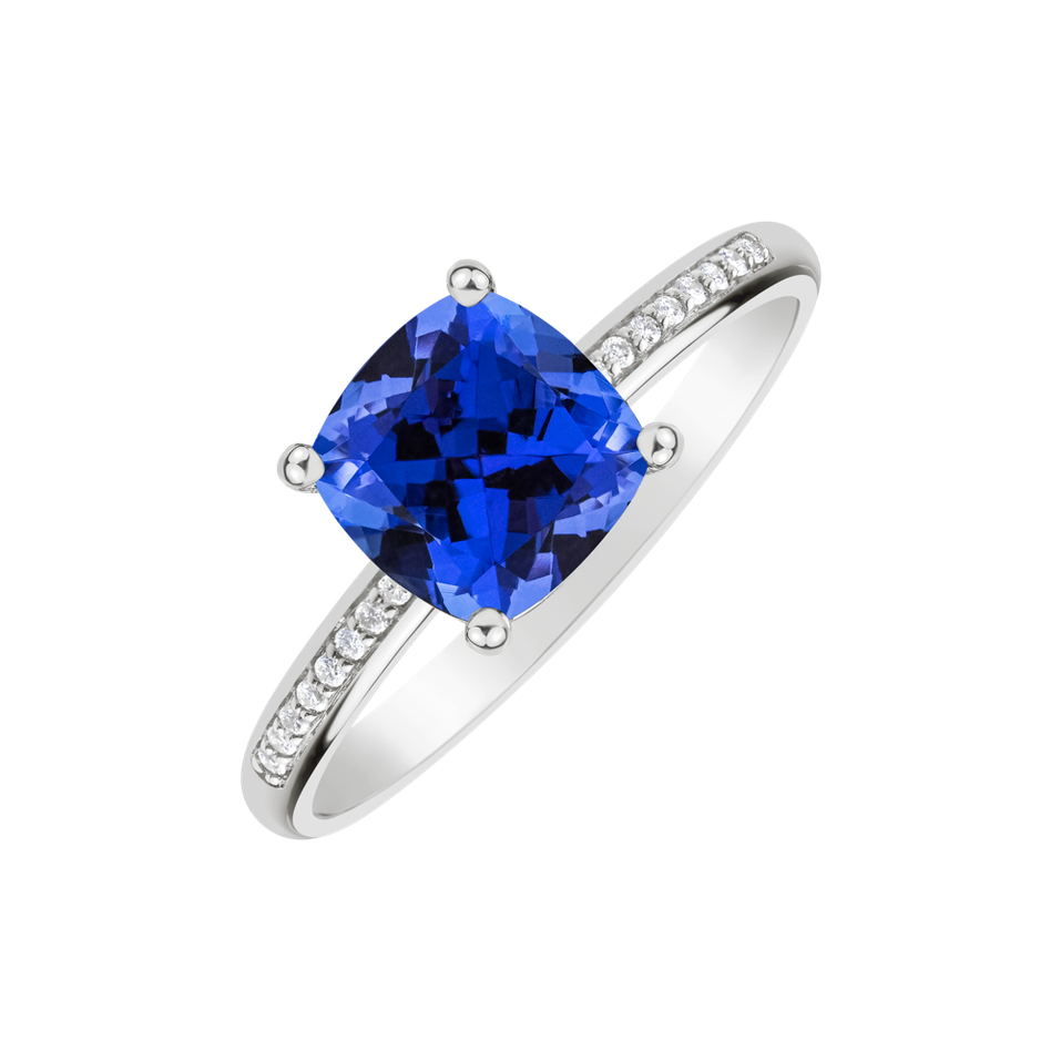 Diamond ring with Tanzanite Melody Harmony