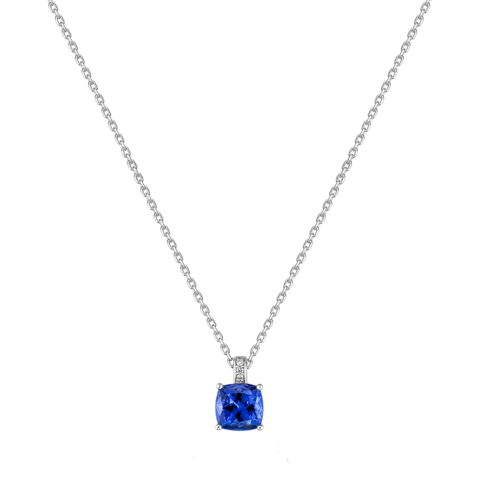 Diamond necklace with Tanzanite Linnea