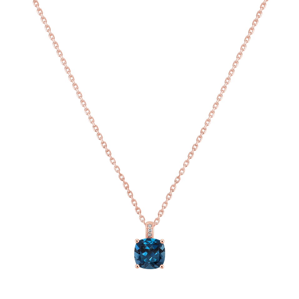 Diamond necklace with Topaz Linnea